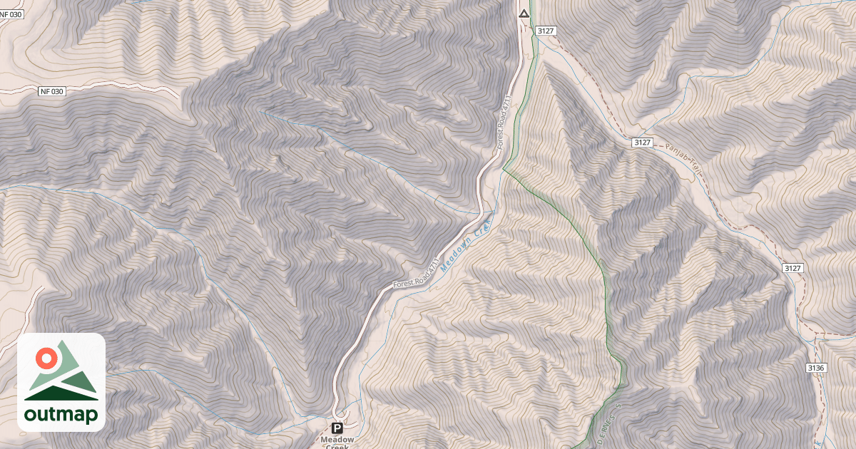 Map of MEADOW CREEK ROAD