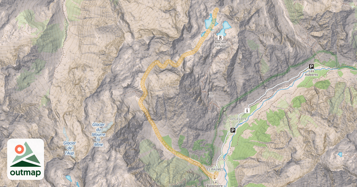 Map of Col du Veyre — Les Baumes
