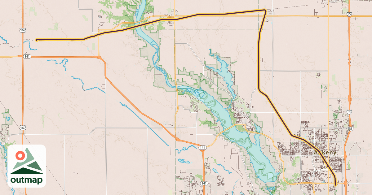 Map of High Trestle Trail in Polk