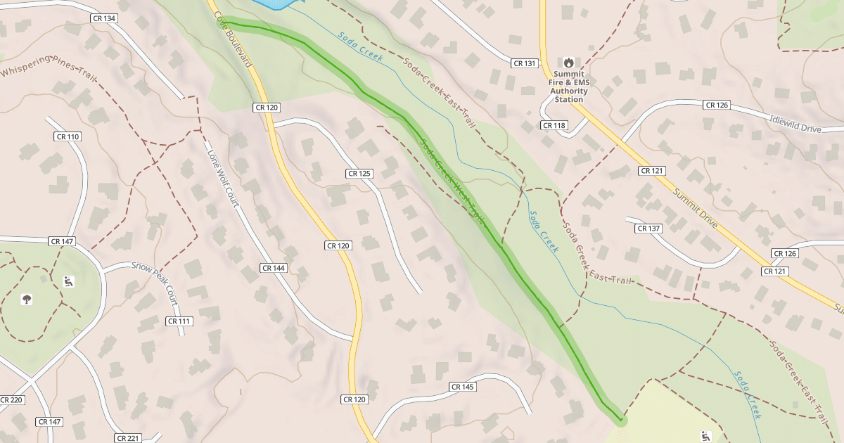 Map preview of Soda Creek West Trail