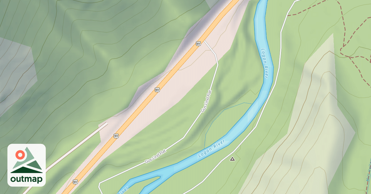 Map of GUS LIND FLAT