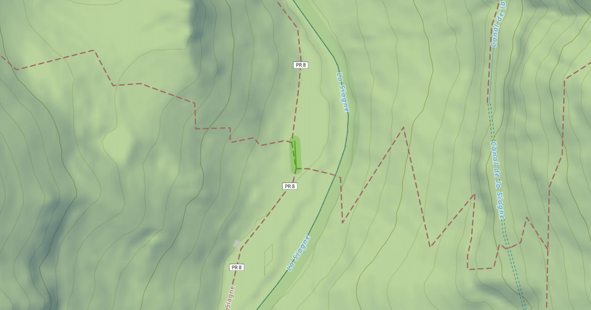 Map preview of Sentier de Siagne PR8