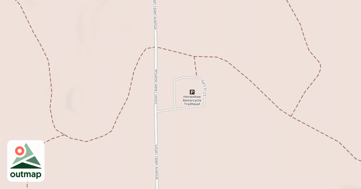 Map of HORSESHOE MOTORCYCLE TRAILHEAD