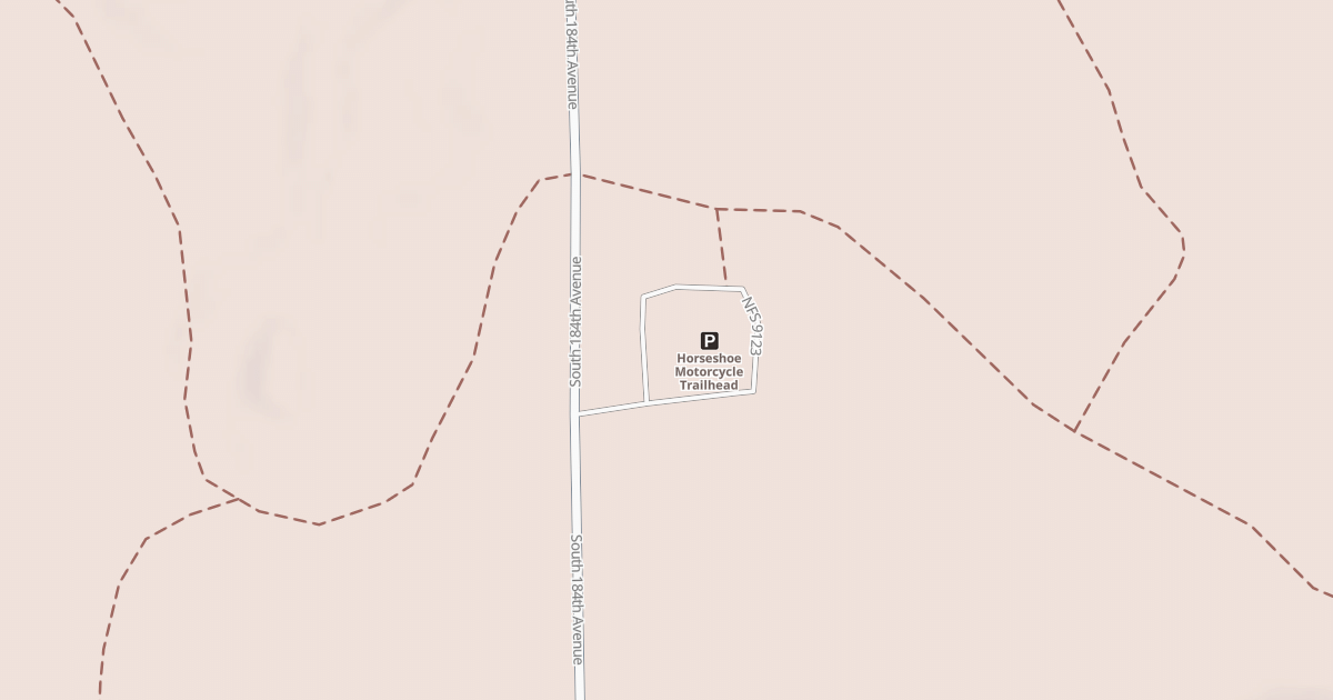 Map preview of HORSESHOE MOTORCYCLE TRAILHEAD