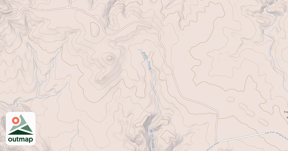 Map of POKER JIM BUTTE