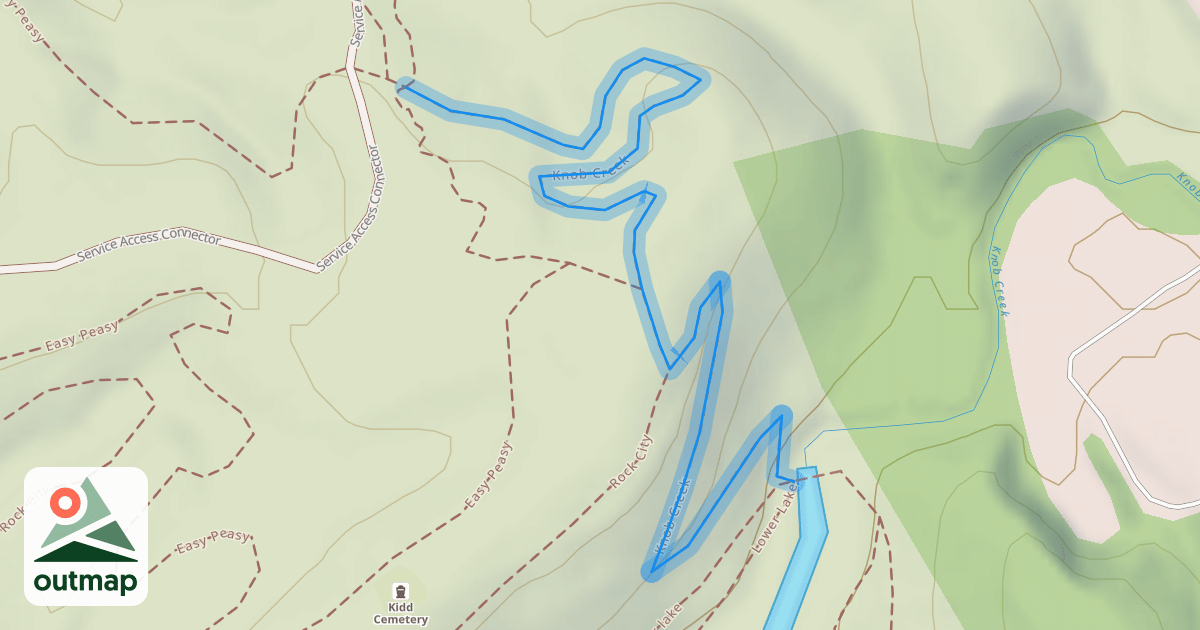 Map of Knob Creek