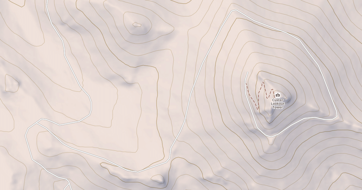 Map preview of CUSTER PEAK  LOOKOUT