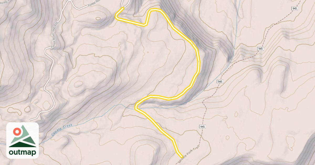 Map of Forest Road 1900-791