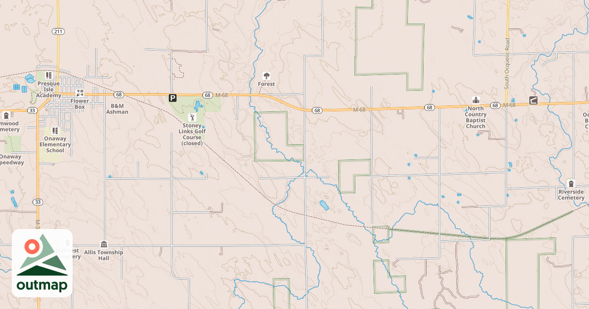 Map of North Eastern State Trail
