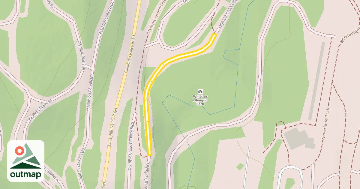 Map of Olympic Cross-Country Blue