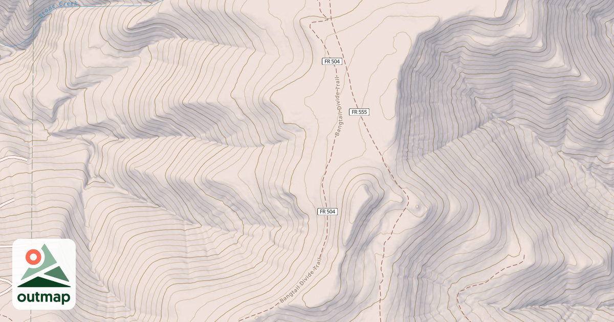 Map of Bangtail Divide