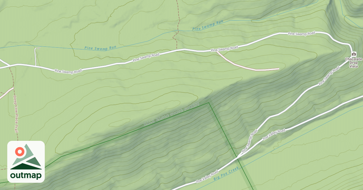 Map of Bald Eagle State Forest Snowmobile Trails