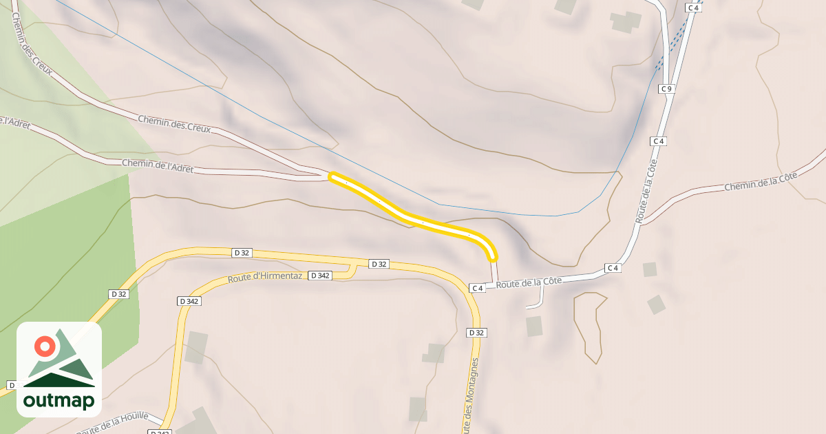 Map of Chemin rural du Creux