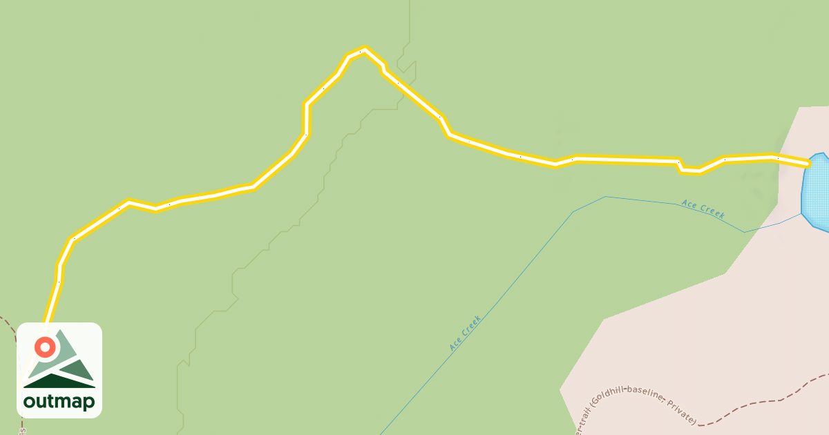 Map of Winter trail (Gold Hill baseline, reroute)
