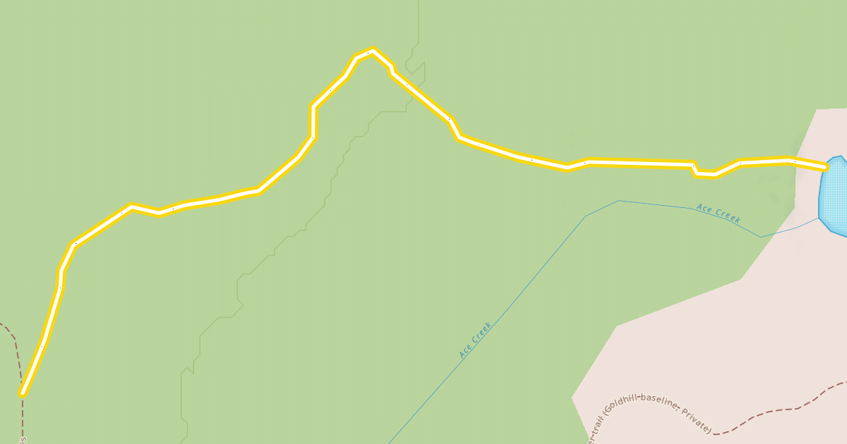 Map preview of Winter trail (Gold Hill baseline, reroute)