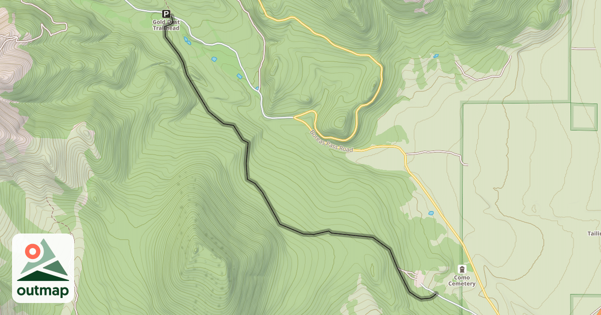 Map of Gold Dust Trail