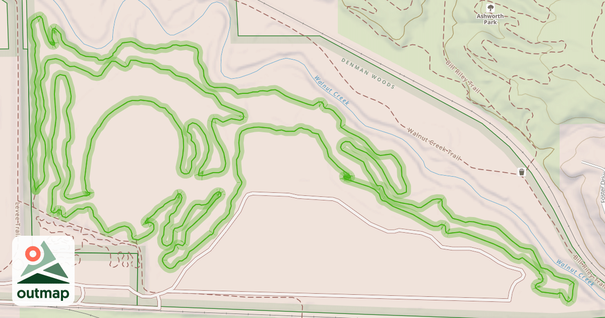 Map of Denmans Mountain Bike Trail