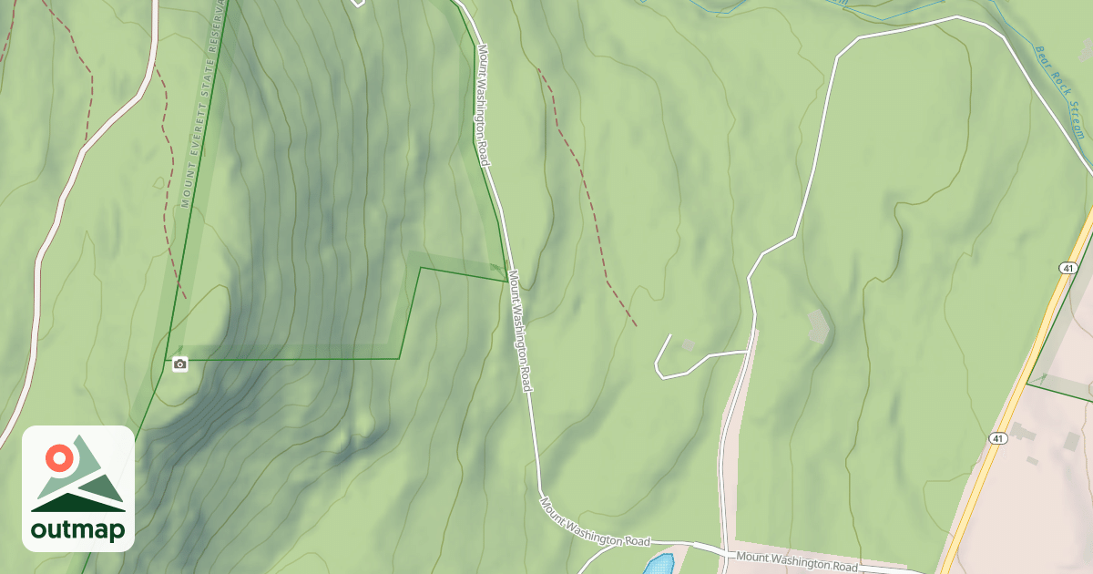 Map of Mount Washington Road
