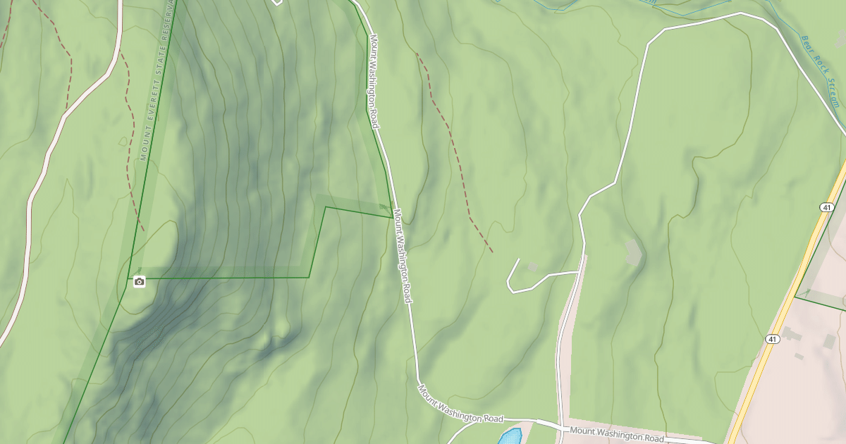 Map preview of Mount Washington Road