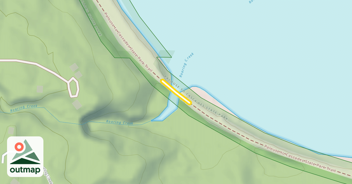 Map of Palouse to Cascades State Park Trail