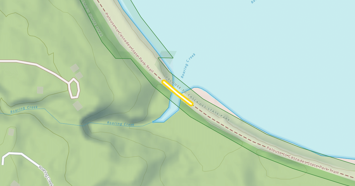 Map preview of Palouse to Cascades State Park Trail
