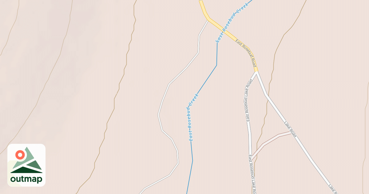 Map of NORTH SIDE EAST ROSEBUD LAKE