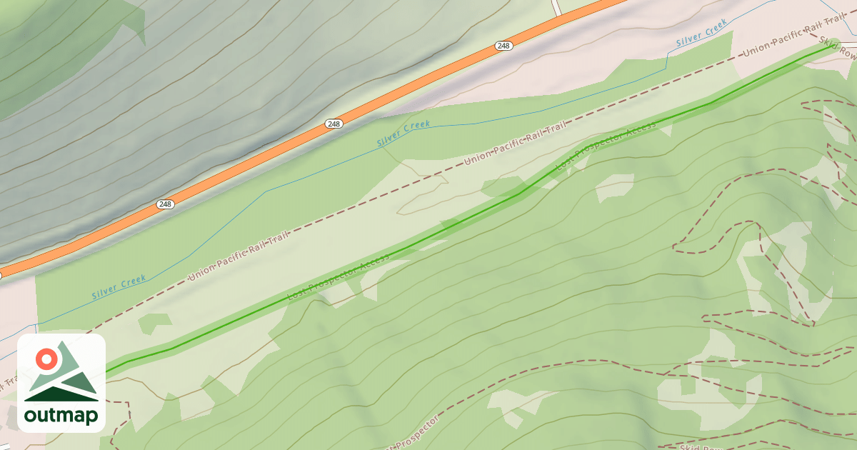 Map of Lost Prospector Access