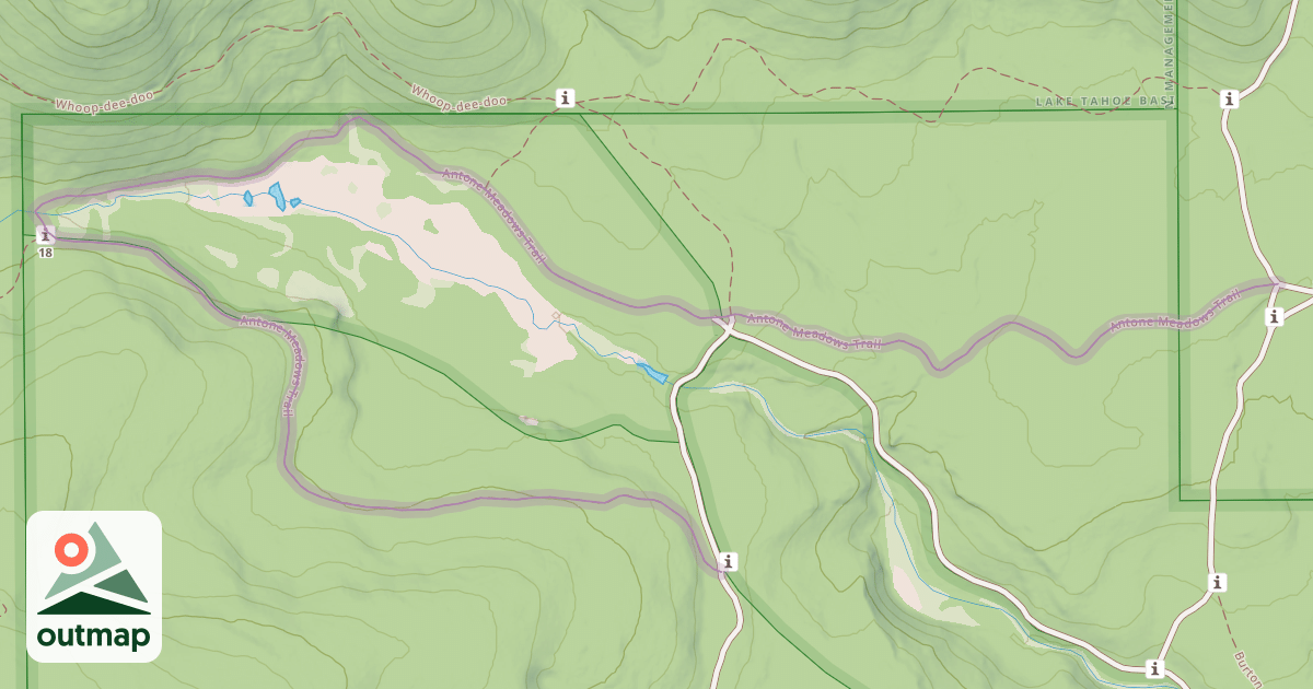 Map of Antone Meadows Trail