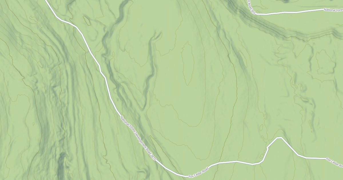 Map preview of FOX CEDAR SPUR