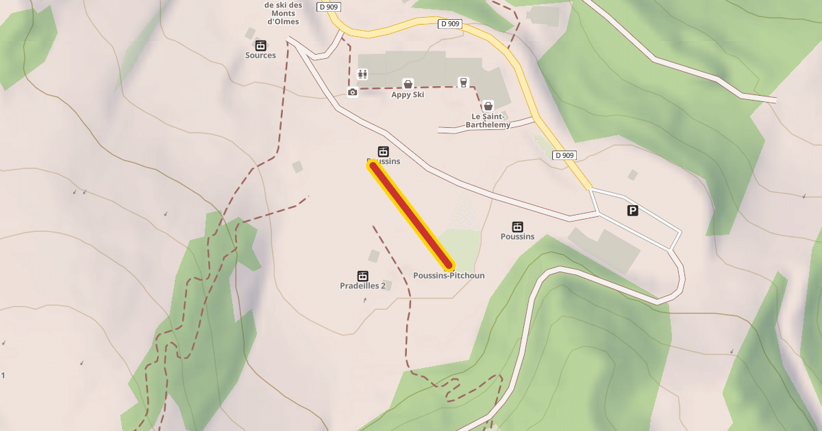 Map preview of Poussins-Pitchoun