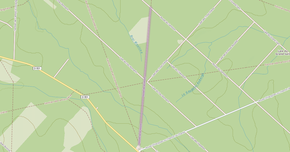 Map preview of Route de la Veuve
