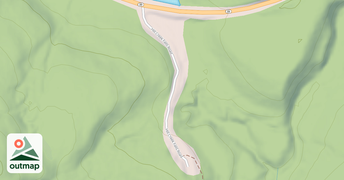 Map of FALLS OF HILLS CR.