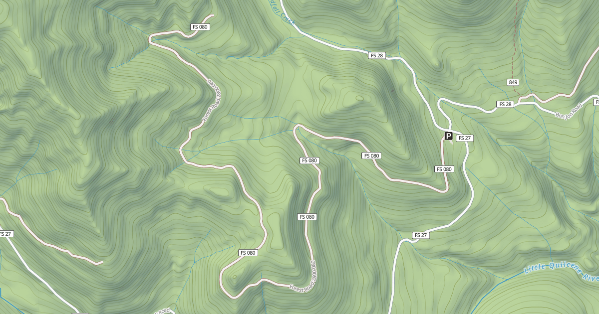 Map preview of USFS National Forest System Roads {451F9C4A-973D-43E5-9C04-E56B3A185D33}