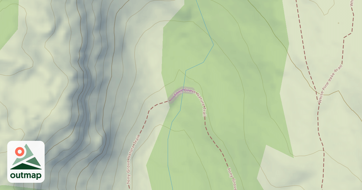 Map of Tony Grove Nature Trail