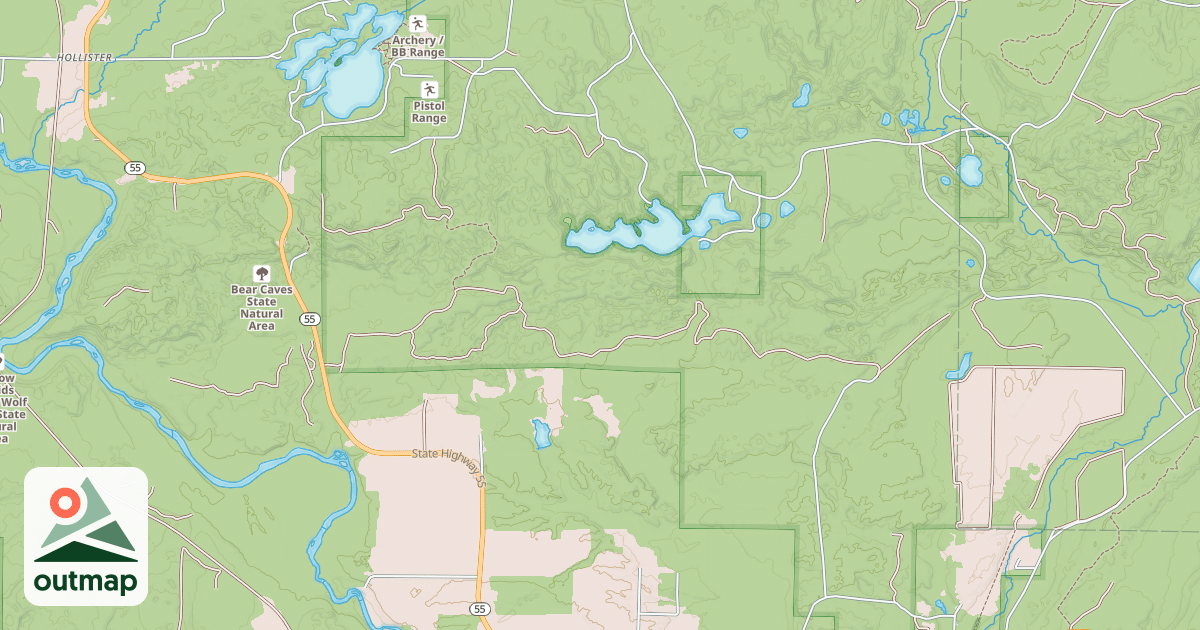 Map of SNOWMOBILE TRAIL LKLN LANGLADE
