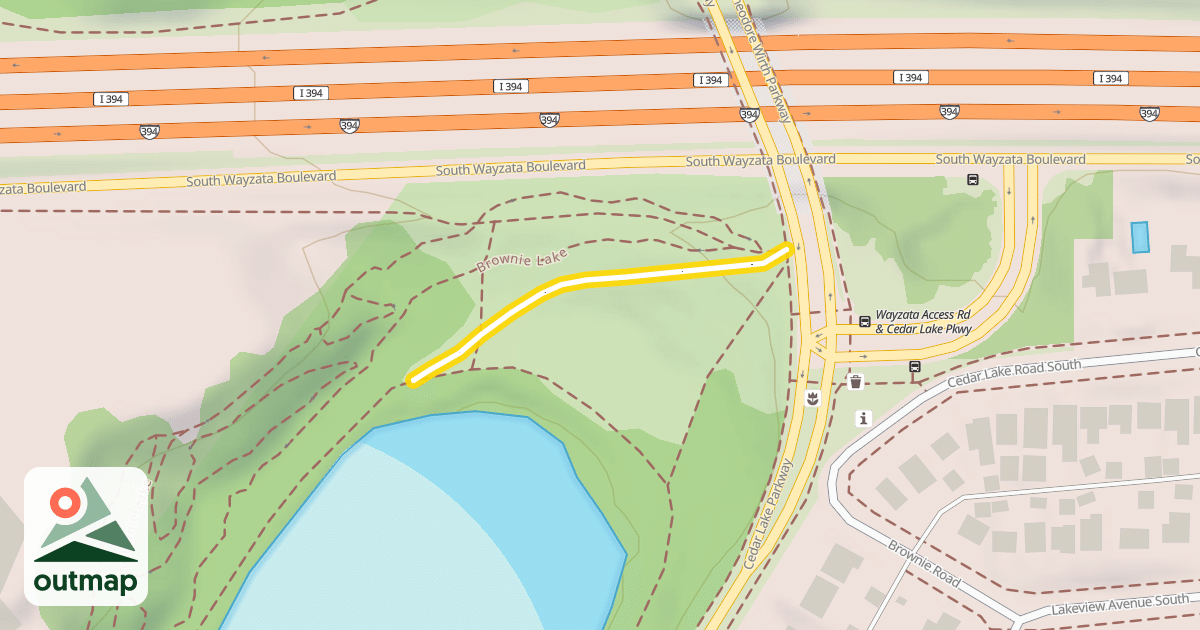 Map of Brownie Lake Trail