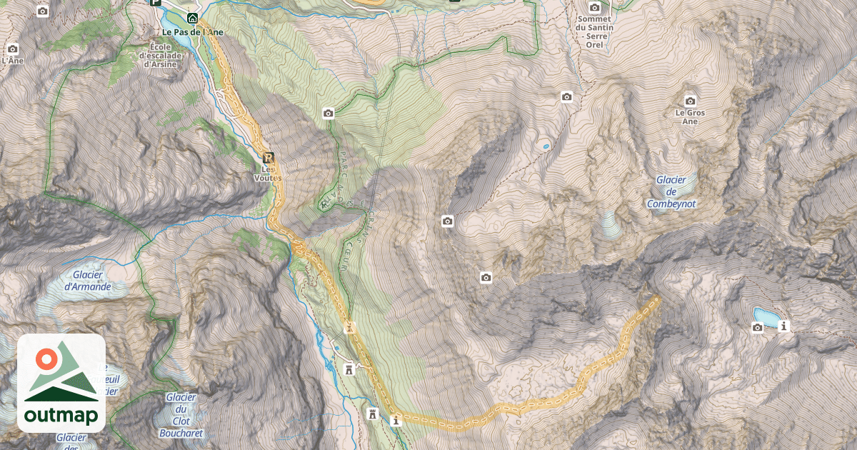 Map of Col du Fontenil — Pied du Col