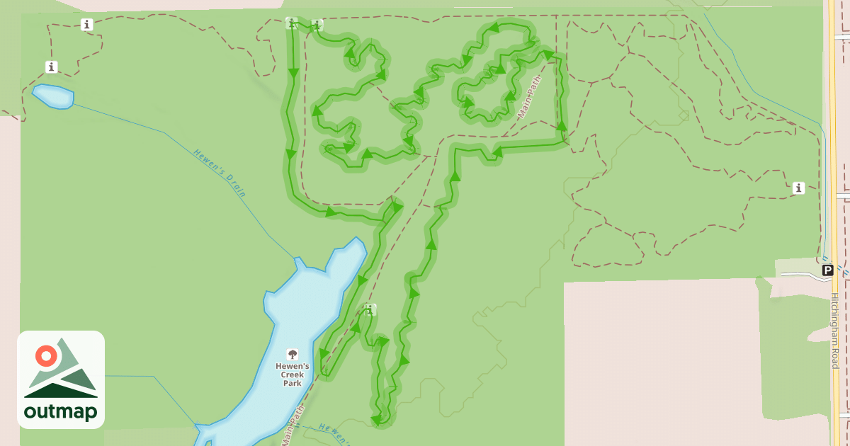 Map of Yellow Trail (Central Loop)