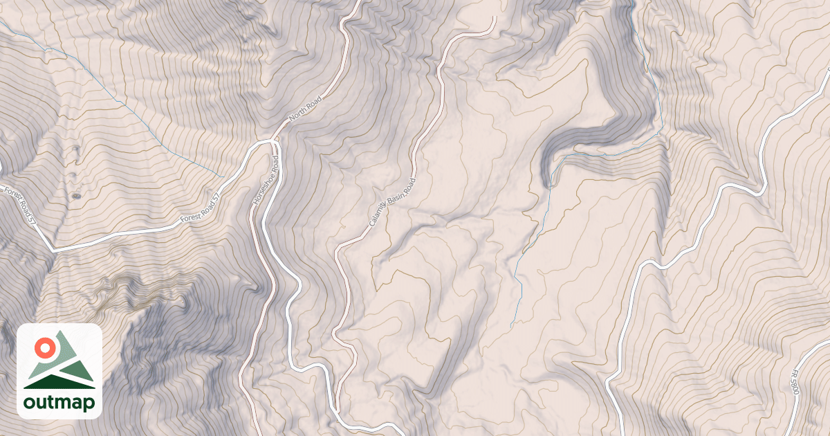 Map of CALAMITY BASIN