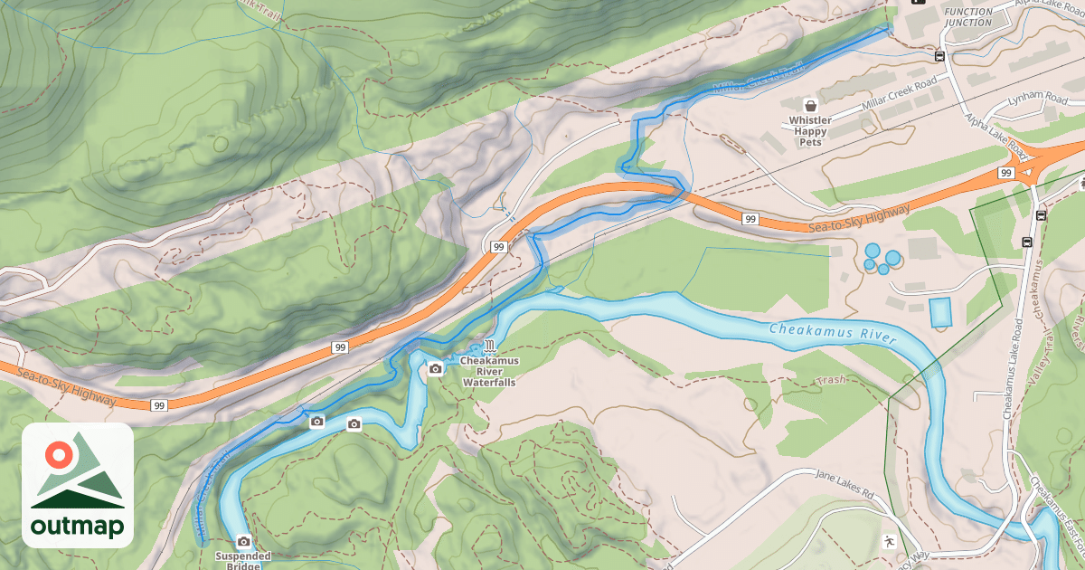 Map of Millar Creek Trail