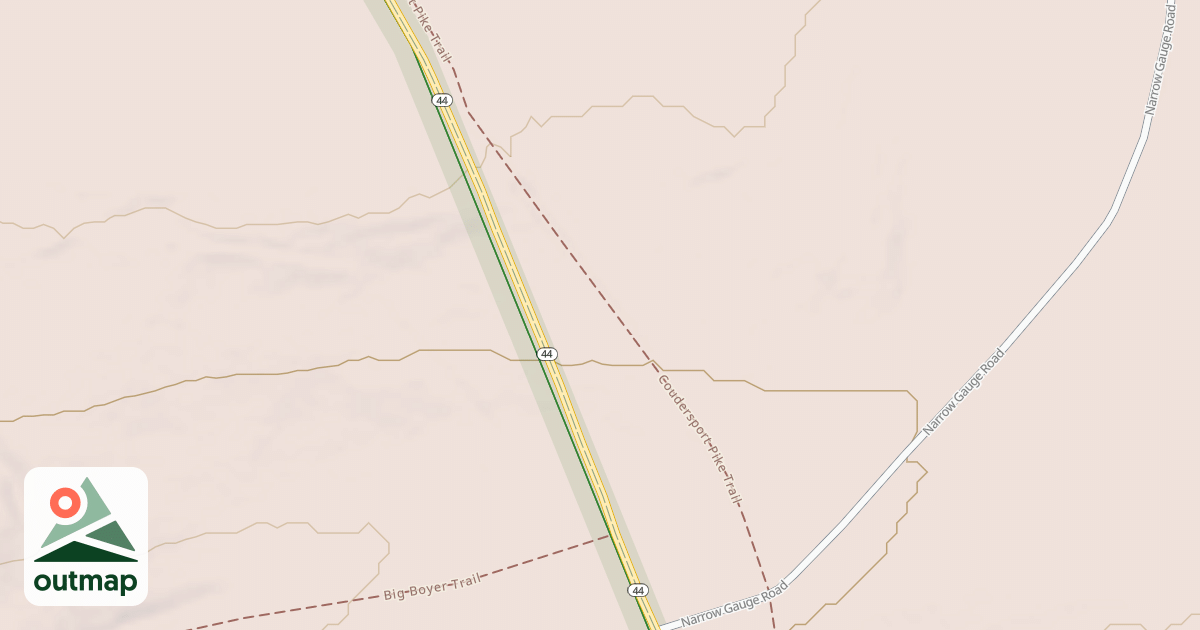 Map of Coudy Pike Snowmobile Trails