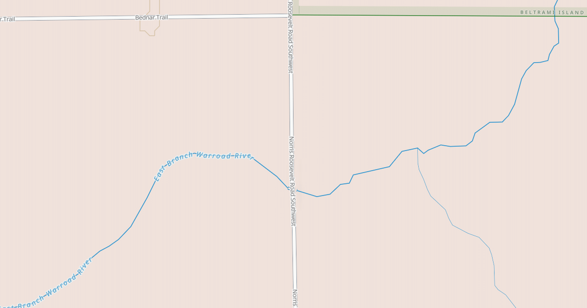 Map preview of Warroad/Roseau Trails
