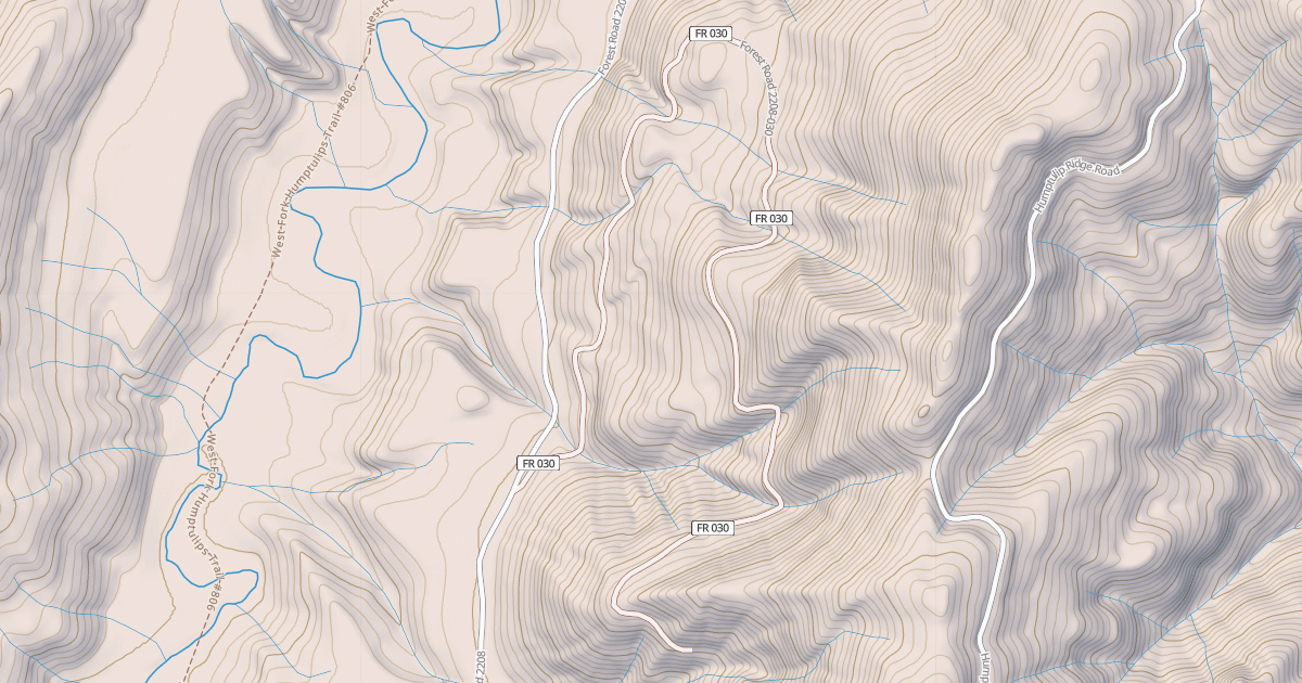 Map preview of USFS National Forest System Roads {5A3C7F3B-76C5-4AE1-B782-B7EC67687546}