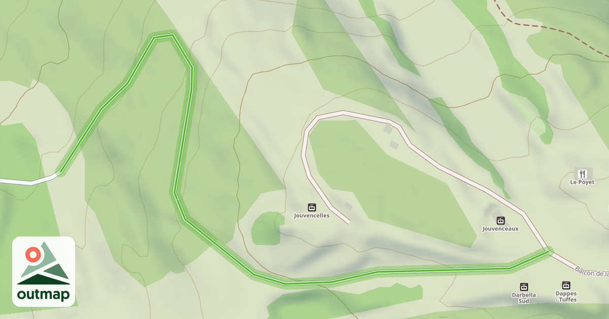 Map of Route Forestière des Dappes