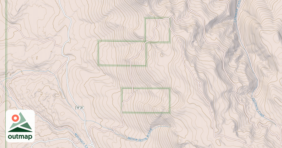 Map of MCBRIDE CREEK MRS