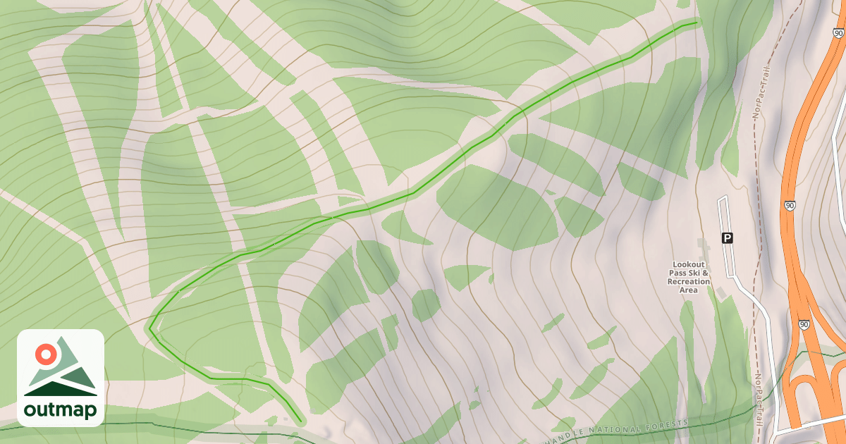 Map of Huckleberry Ridge