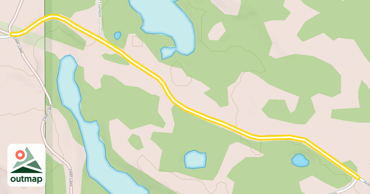 Map of Kidd Lakes Road