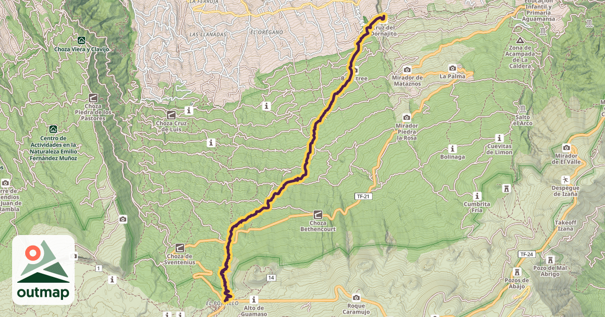 Map of Camino de Chasna
