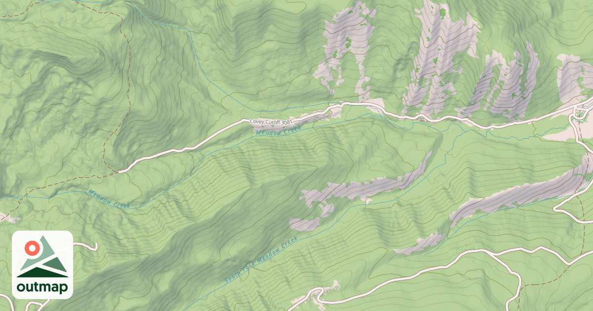 Map of COVEY CUTOFF