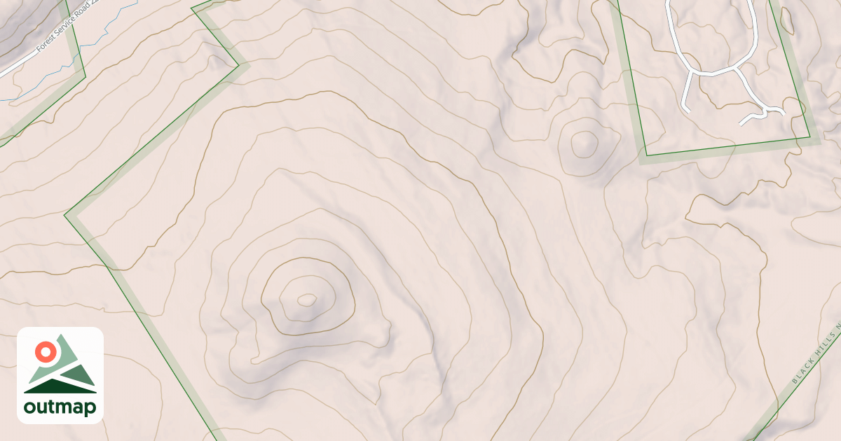 Map of CUSTER PEAK BR 1D